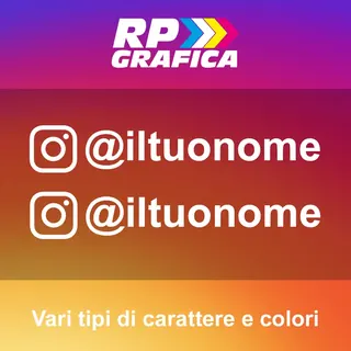 2 Adesivi Instagram Nome Personalizzato