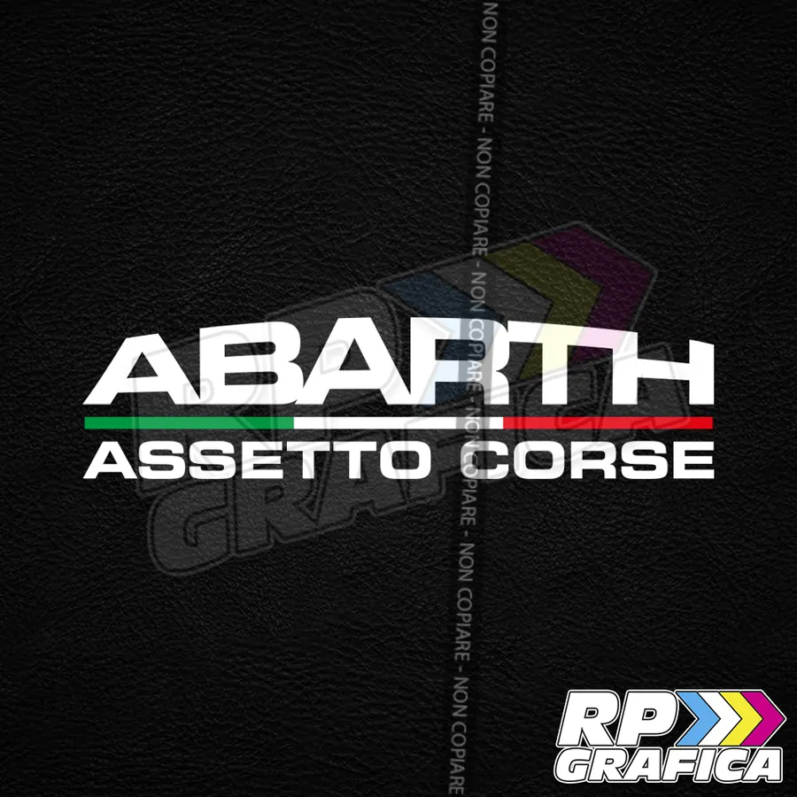 Adesivo Logo Abarth Assetto Corse Tricolore