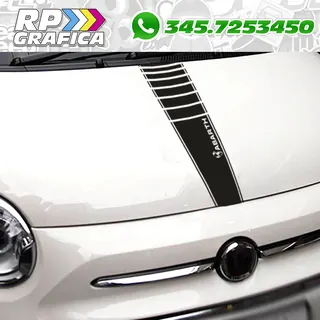 Adesivo striscia cofano per Abarth