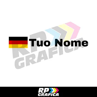 Bandiera Germania + Nome Stile Rally