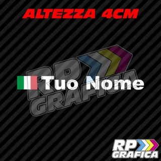 Bandiera + Nome (4cm)