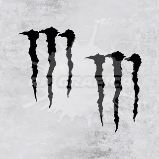Coppia 2 Adesivi Monster