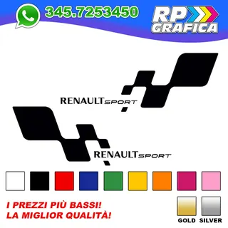 Coppia 2 Adesivi Renault Sport