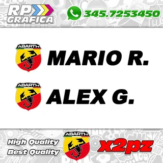 Coppia Nome + Logo - Abarth