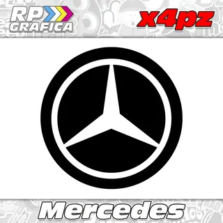 Kit 4 Adesivi Copri Mozzi Mercedes Personalizzati