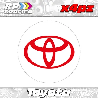 Kit 4 Adesivi Copri Mozzi Toyota Personalizzati