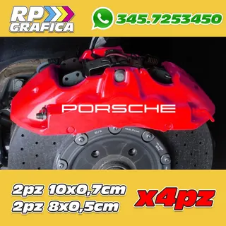 Kit 4 Adesivi Porsche Sticker Pinze Freno