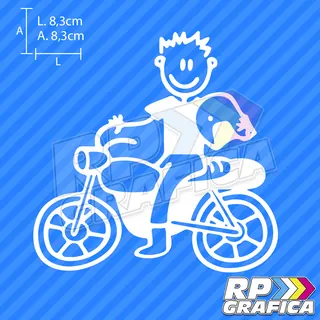 Papà in moto - Adesivi Famiglia