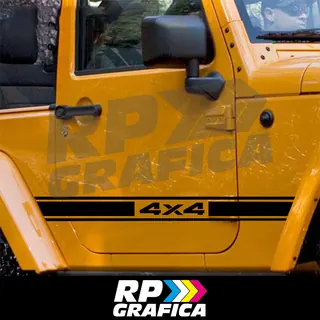 Strisce Adesive Laterali Fasce Fiancate Jeep Fuoristrada 4x4 Off Road