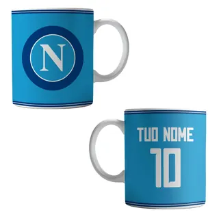Tazza Personalizzata Napoli con Nome e Numero ceramica