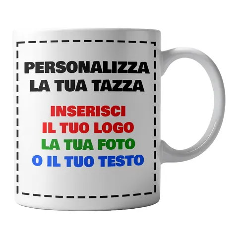 Tazza personalizzata con foto, logo e testo