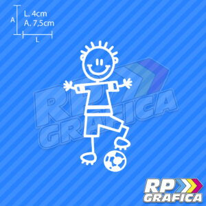 Bambino giocatore con pallone - Adesivi Famiglia