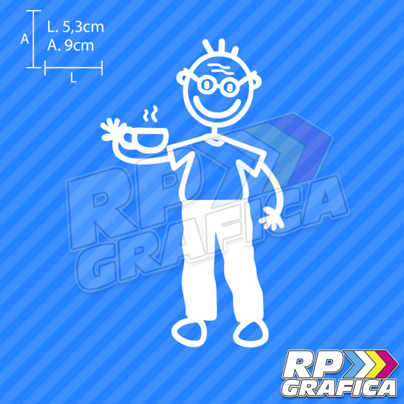 Nonno che beve caffè - Adesivi Famiglia