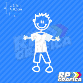 Ragazzo felice - Adesivi Famiglia