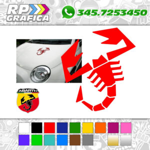 Scorpione Adesivo Cofano 500 Abarth 595 Punto