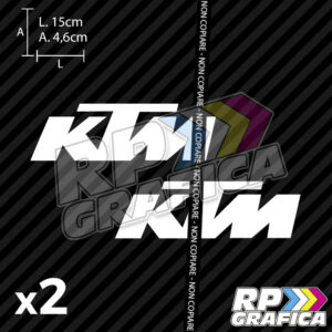 Coppia Adesivi KTM Racing Moto Stickers Decal