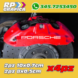 Kit 4 Adesivi Porsche Sticker Pinze Freno