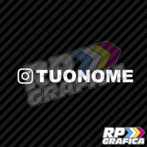 Adesivo Instagram + Nome