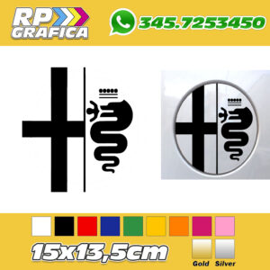 Adesivo Alfa Romeo per sportellino serbatoio