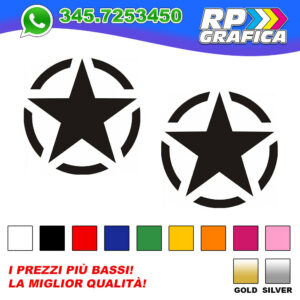 Coppia adesivi Stella Militare US Army