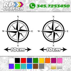 Coppia adesivi Rosa dei Venti