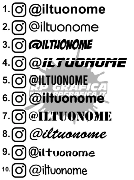 Alternative view of 4 Adesivi Instagram Nome Personalizzato