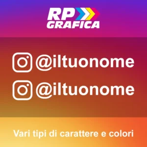 2 Adesivi Instagram Nome Personalizzato