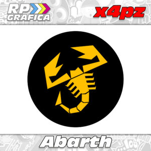 Kit 4 Adesivi Copri Mozzi Abarth Personalizzati
