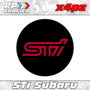 Kit 4 Adesivi Copri Mozzi STi Subaru Personalizzati