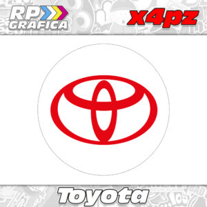 Kit 4 Adesivi Copri Mozzi Toyota Personalizzati