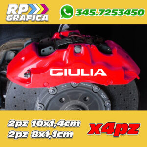 Kit 4 Adesivi Giulia Sticker Pinze Freno