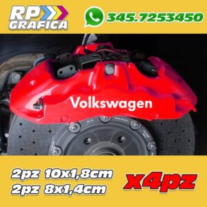 Kit 4 Adesivi Volkswagen Sticker Pinze Freno