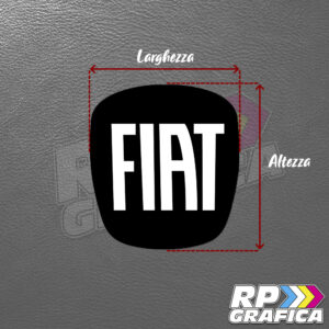 Adesivo Copri Logo Fiat