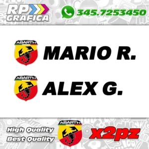 Coppia Nome + Logo - Abarth