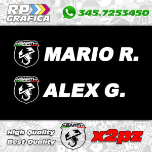 Coppia Nome + Tricolore - Abarth