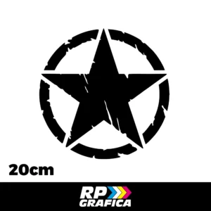 Adesivo Stella Militare US Army 20cm