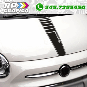 Adesivo striscia cofano per Abarth