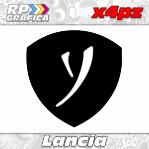 Kit 4 Adesivi Copri Mozzi Lancia Y Personalizzati mod.3