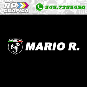 Adesivo Nome + Tricolore - Abarth