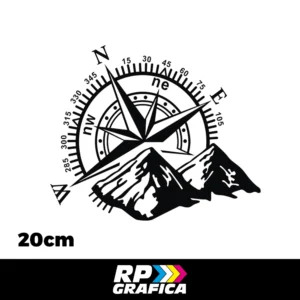 Adesivo Rosa Dei Venti Montagne 20cm