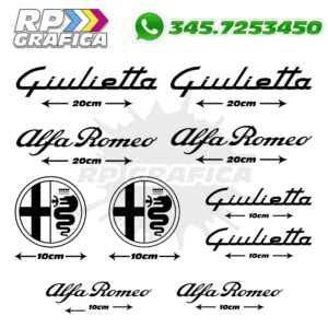 Kit Adesivi Alfa Romeo Giulietta Logo 10pz