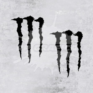 Coppia 2 Adesivi Monster