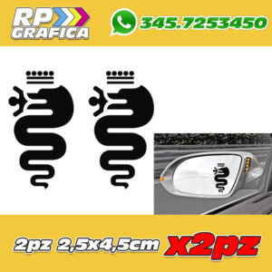 Kit 2 Adesivi Specchietti Alfa Romeo