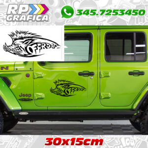 Kit 2 Adesivi Cinghiale Off Road 4x4 Fuoristrada