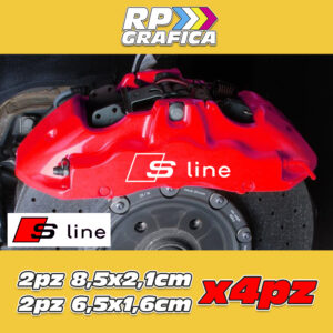Kit 4 Adesivi S Line Sticker Pinze Freno