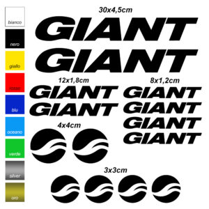 Kit 14 Adesivi per Bici Giant Mountain Bike