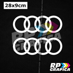 Adesivi Stickers Audi anelli per fiancate