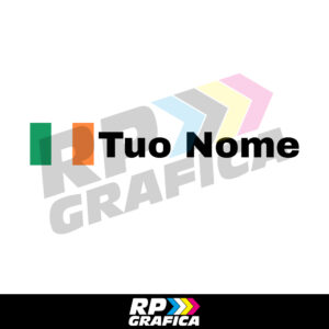 Bandiera Irlanda + Nome Stile Rally