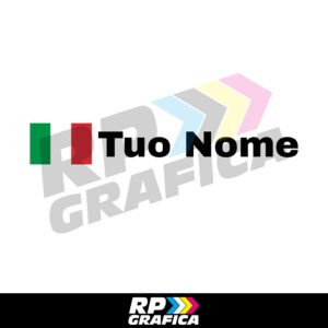 Bandiera Italia + Nome Stile Rally