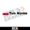 Bandiera Polonia + Nome Stile Rally